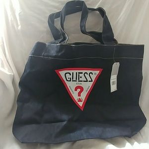 NWT Guess Denim Tote